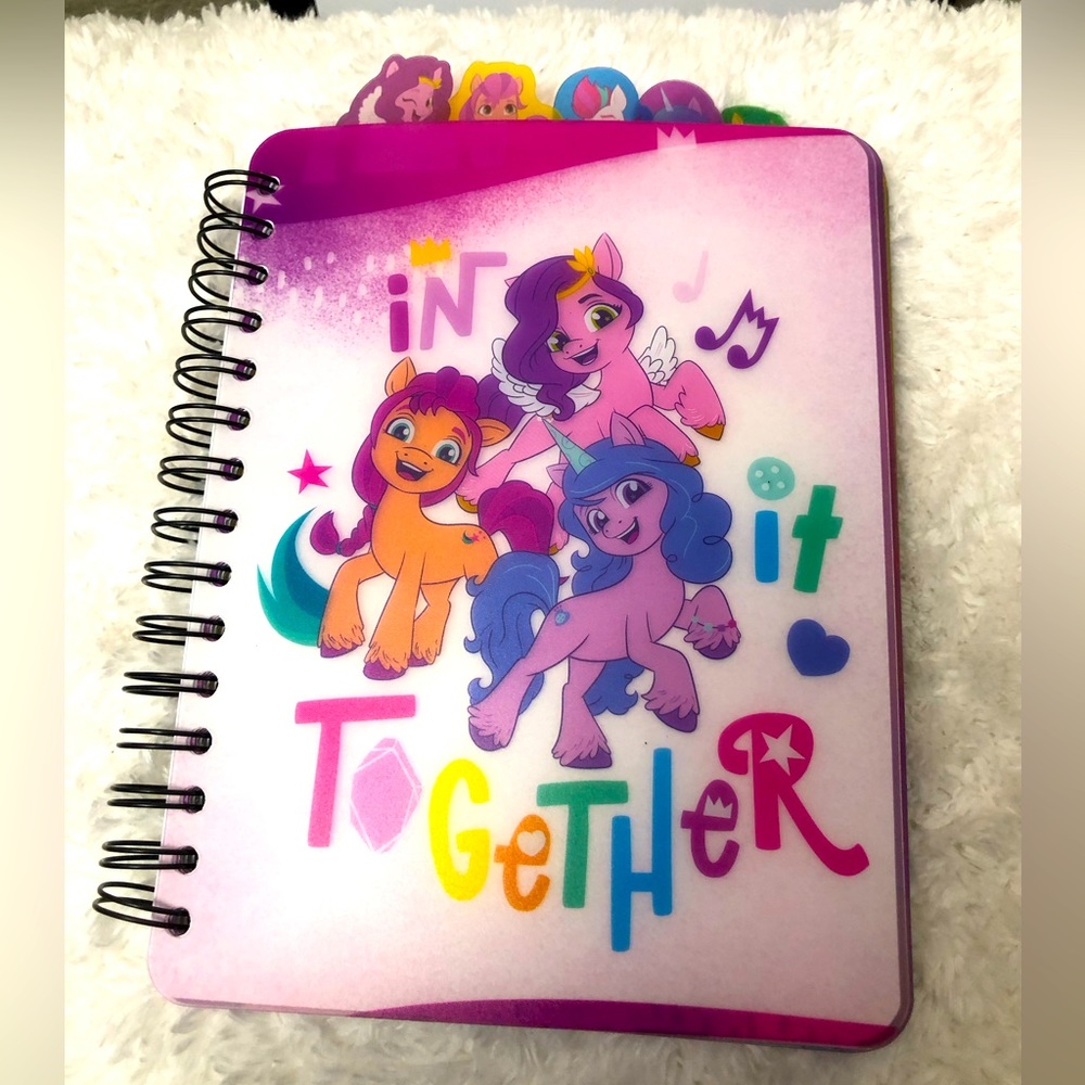 My Little Pony 5 Tab Journal Brand New